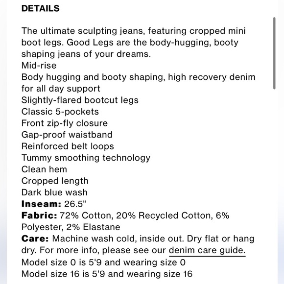 GOOD LEGS LIGHT COMPRESSION CROPPED MINI BOOT JEANS - Picture 2 of 5